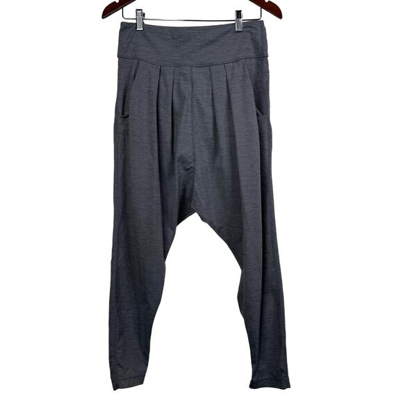 Lululemon Heathered Grey Indigo Happy Hatha Harem Athletica Crop Pants Size 6 - Picture 4 of 10